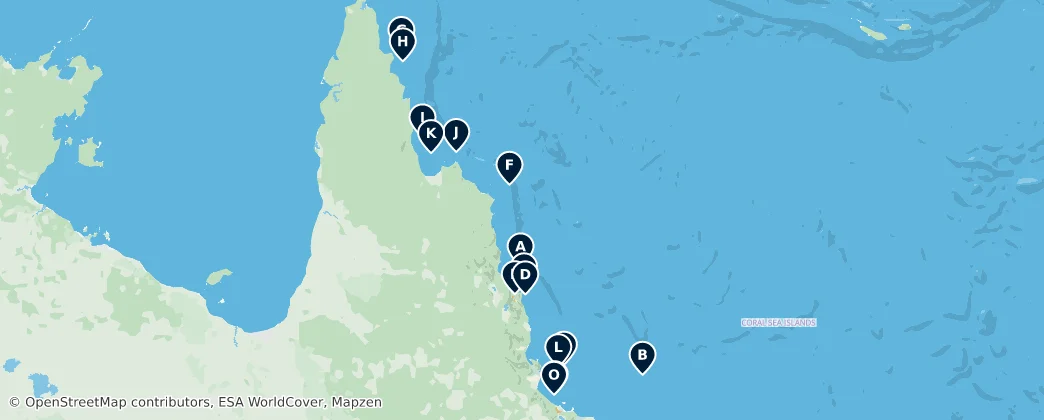 Great Barrier Reef Unmissables — 지도