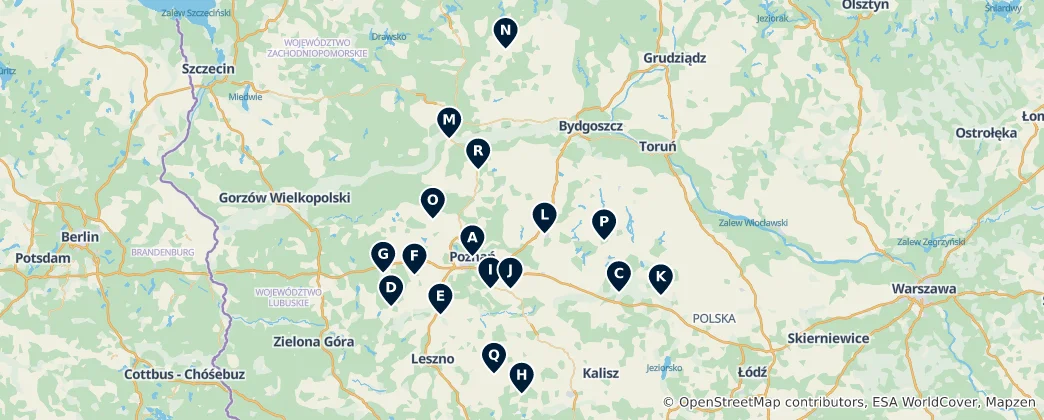 Mapa de Historic Landmarks and Towers