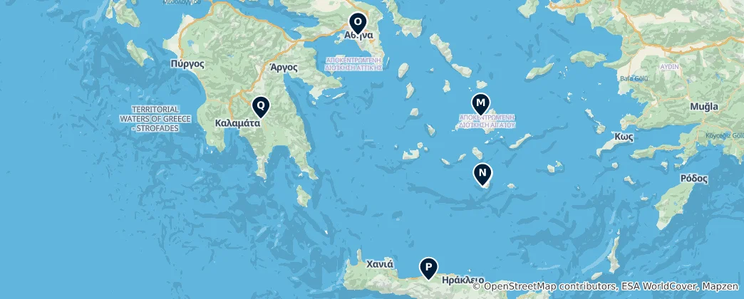 Karte von Ancient Greek Wonders