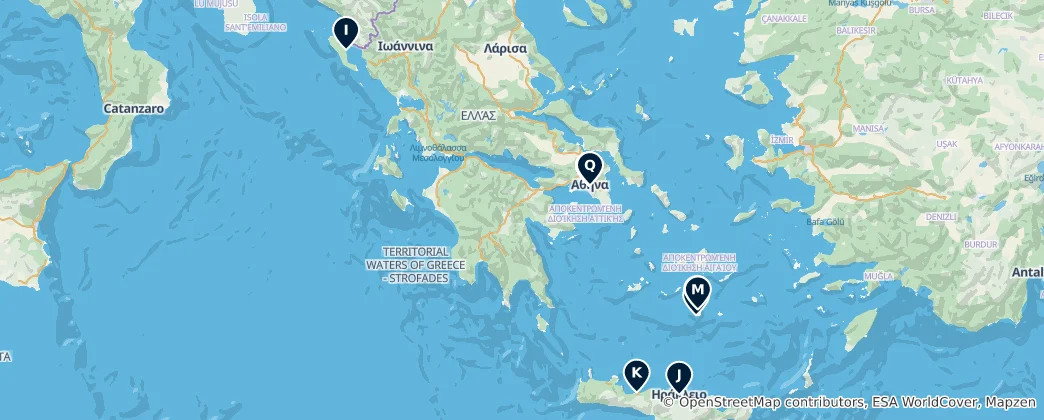 Map of Greece's Absolute Essentials