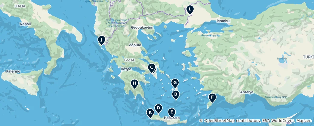 Map of Historic Christian Sites