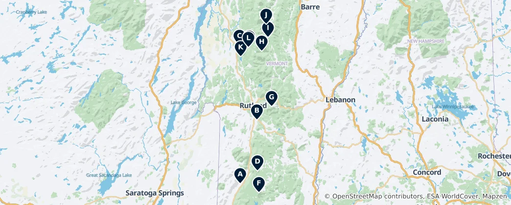 Map of Green Mountain National Forest Essentials