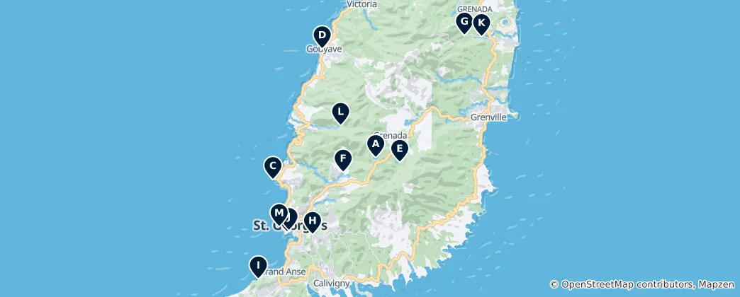 Mapa de Grenada Essentials