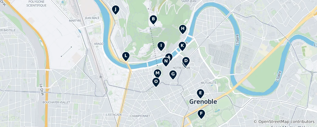 Map of Grenoble Heritage