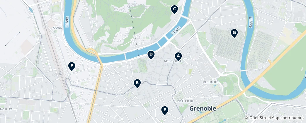 Mappa di Historic Churches of Grenoble