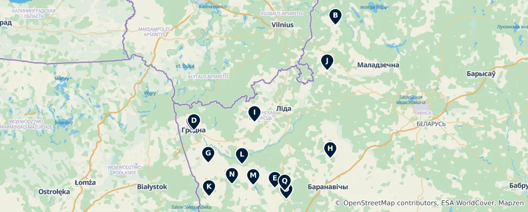 Mapa De Historic Churches and Religious Sites