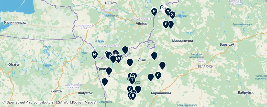 Nature and Lakes — Map