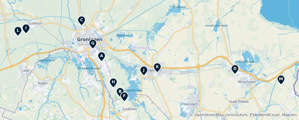 Térkép: Hidden Gems of Groningen
