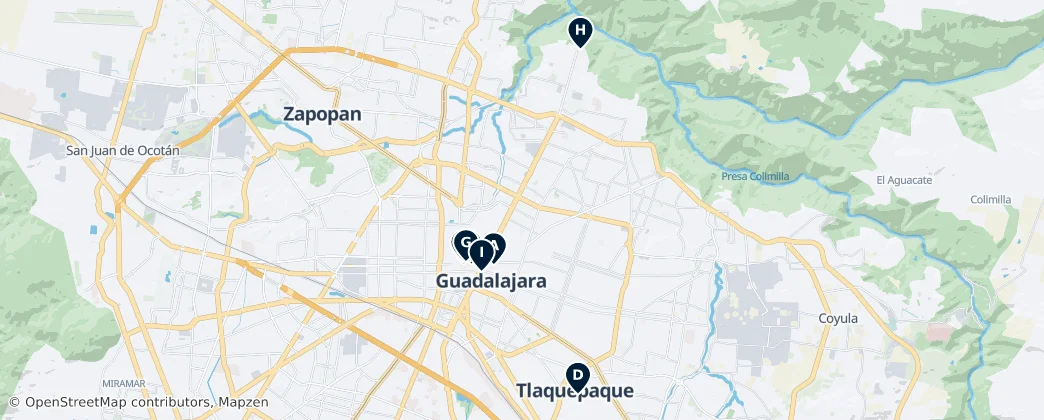 Map of Guadalajara Essentials: The Unmissable Sights