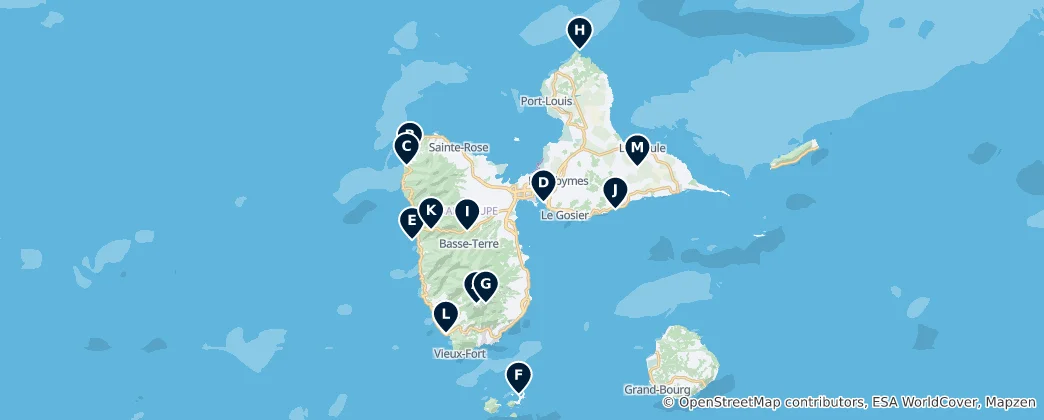 Mappa di Guadeloupe Essentials
