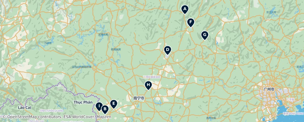 Guangxi Zhuang Autonomous Region Essentials – Mapa