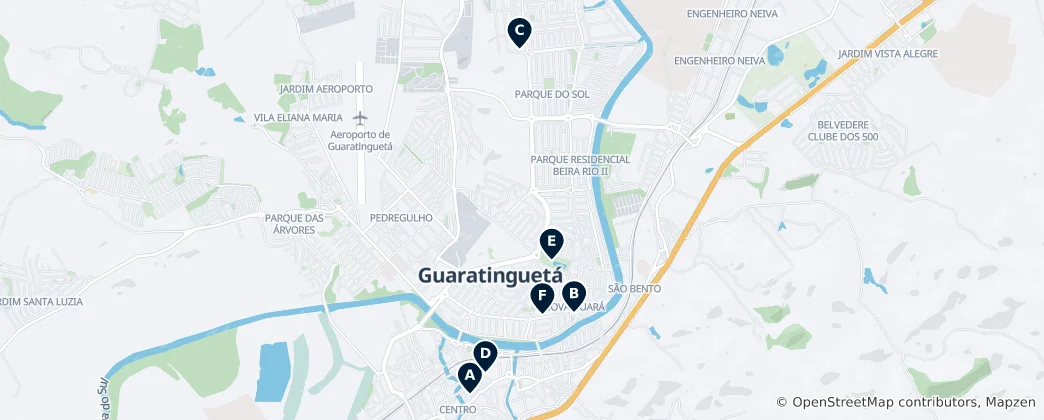Mappa di Guaratinguetá's Essential Treasures