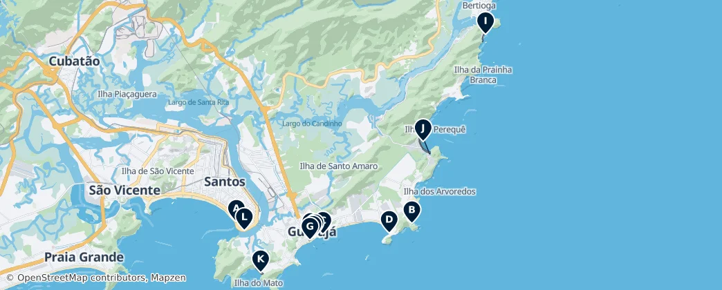 Guarujá Essentials — Térkép