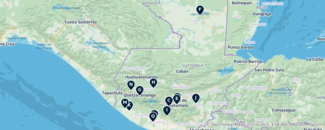 Map of Guatemalan Religious Heritage