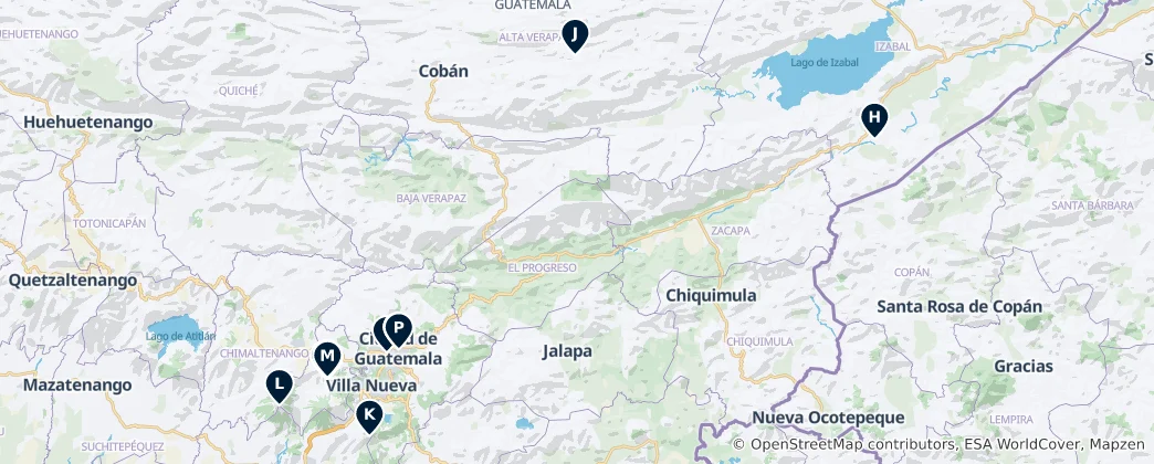 Mapa Guatemala's Absolute Essentials