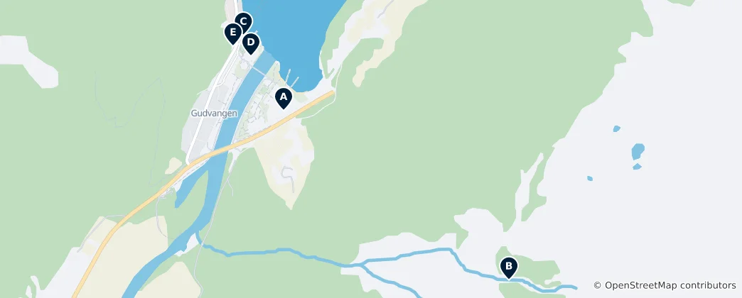 Mapa Gudvangen Essentials