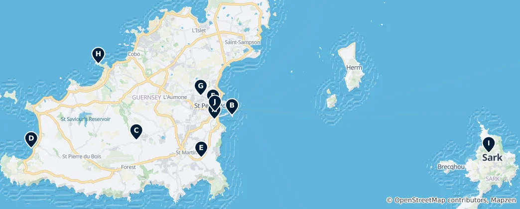 Map of Guernsey Essentials
