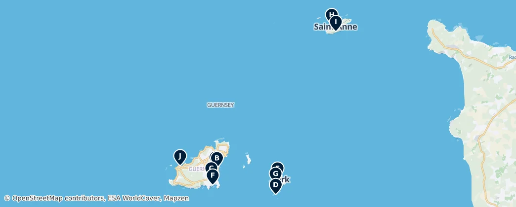 Guernsey's Must-See Sights — Map