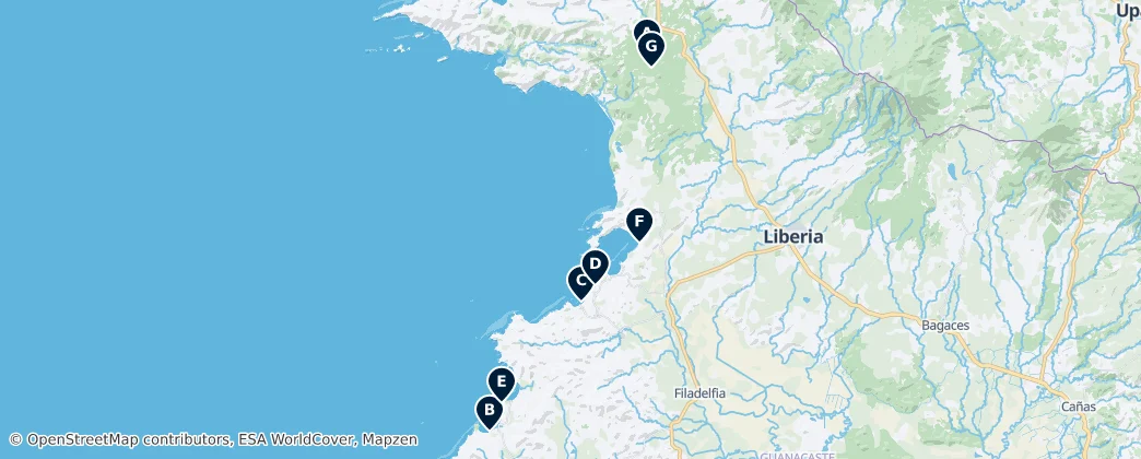 Mapa De Gulf of Papagayo Essentials