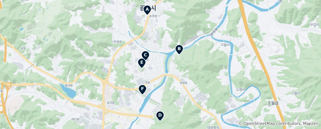 Mapa Gwangju Essentials