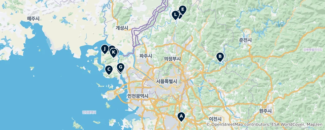 Mapa Gyeonggi-do's Absolute Essentials