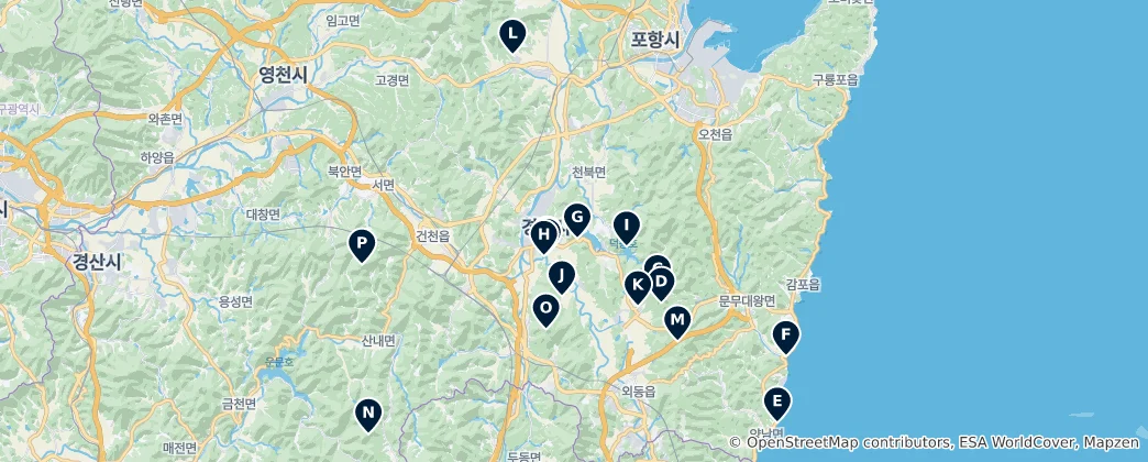 Map of Scenic Natural Wonders