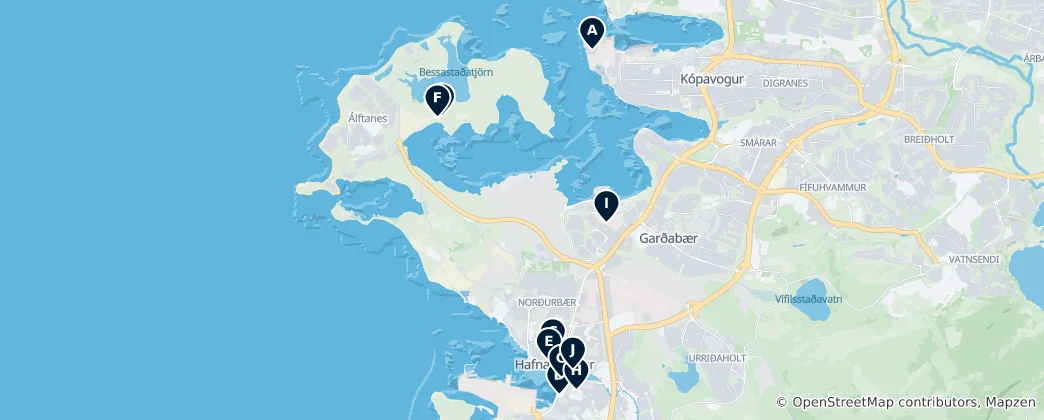Mapa de Hafnarfjörður Essentials