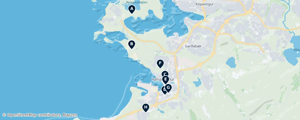 Map of Historic Churches of Hafnarfjörður