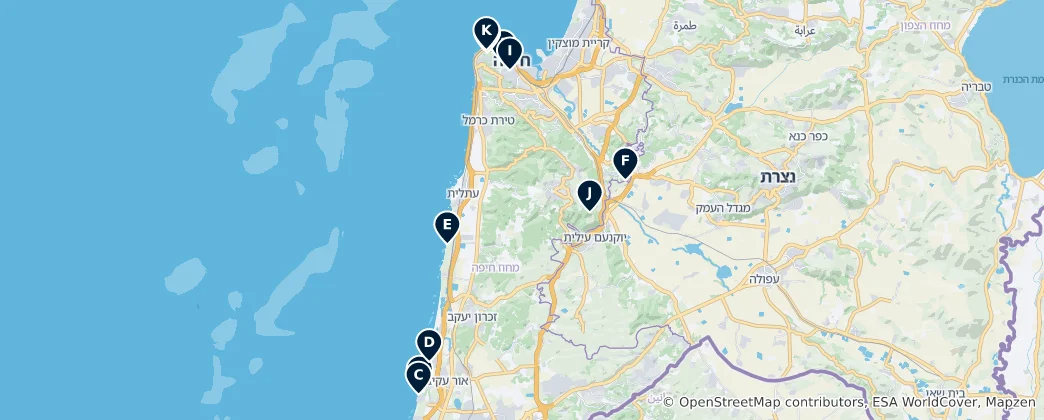Haifa District Essentials 지도