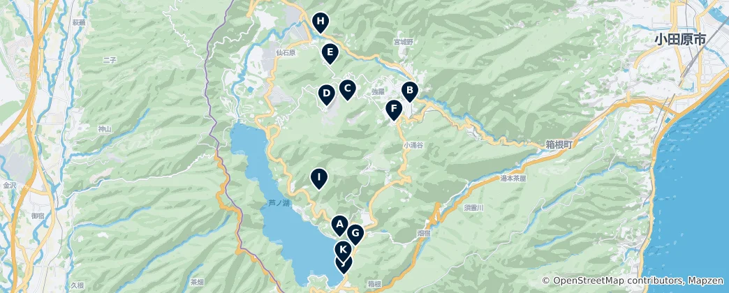 Hakone's Essential Treasures 지도