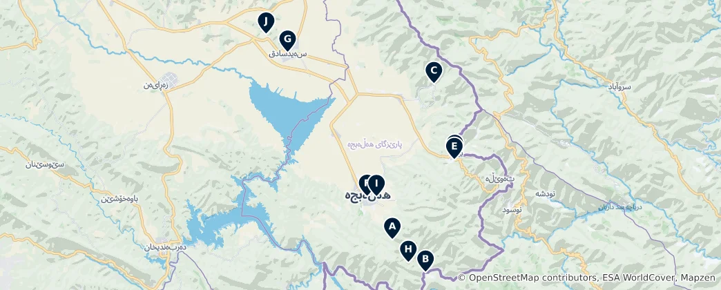 Mappa di Halabja District Essentials