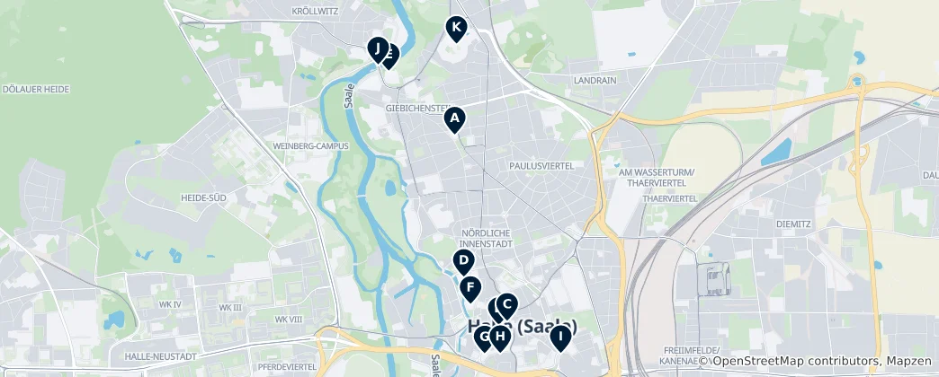 Map of Halle (Saale) Essentials