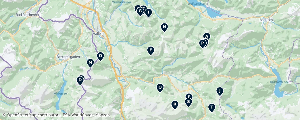Alpine Huts and Chalets — Mapa
