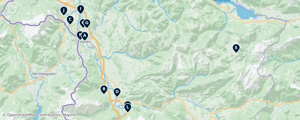 Hallein's Essential Treasures — Map