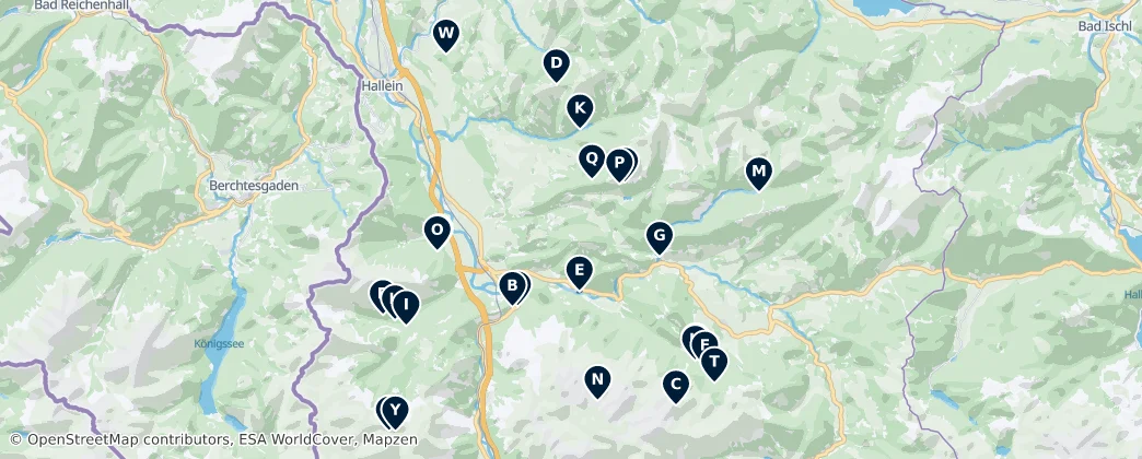 Waterfalls, Caves & Nature — Map