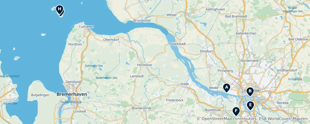 Map of Hamburg's Architectural Gems