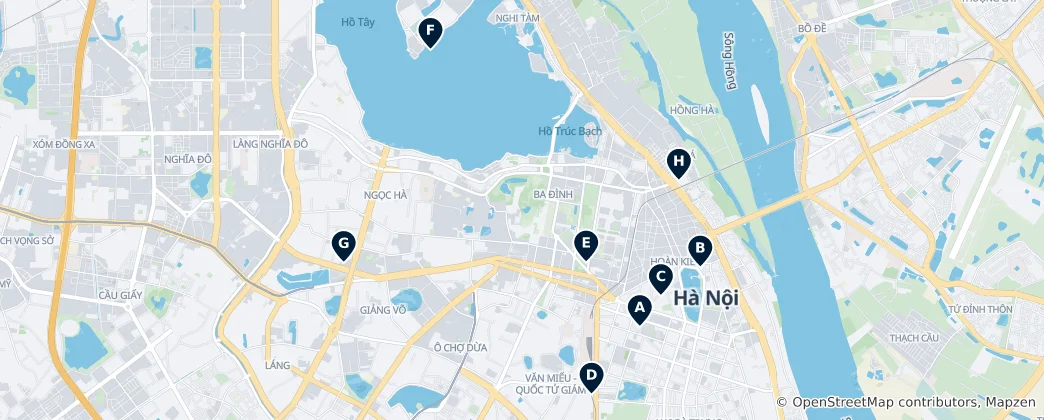 Mapa Editor's Choice: Hanoi
