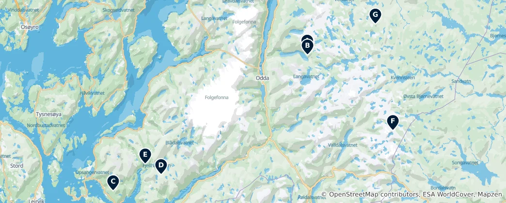 Mapa Viewpoints and Peaks