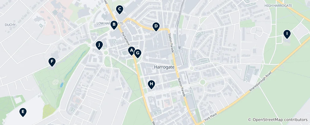 Mappa di Harrogate Essentials