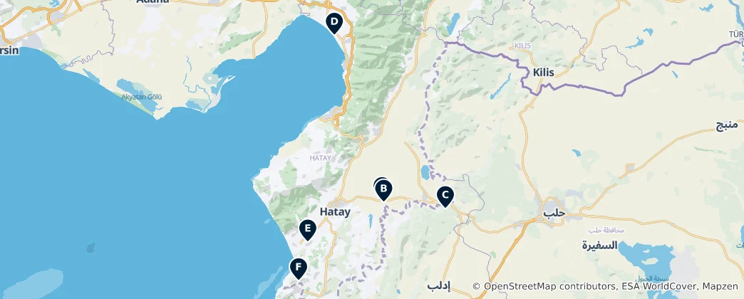Mappa di Ancient Archaeological Sites