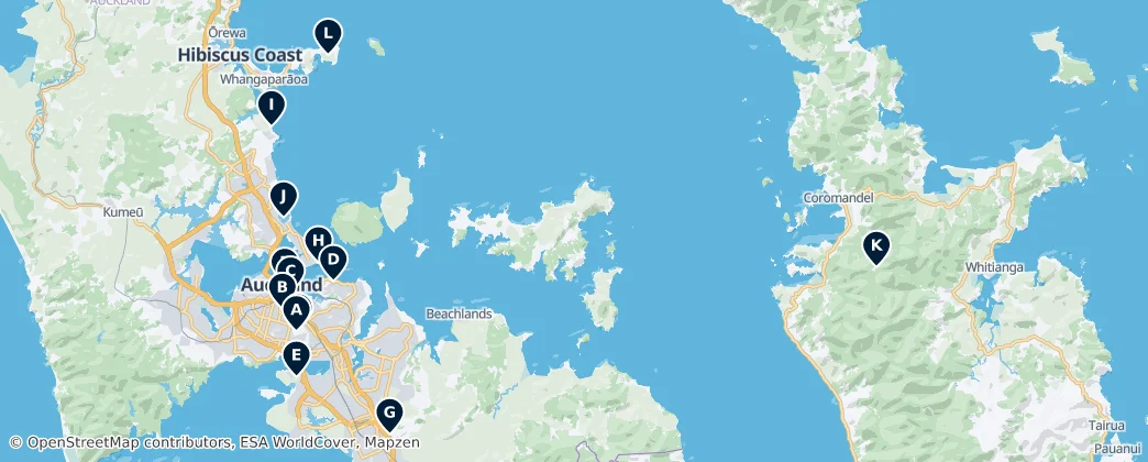 Auckland's Natural Wonders — Carte