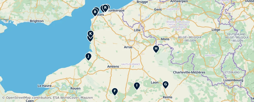Map of Campsites and Caravan Sites