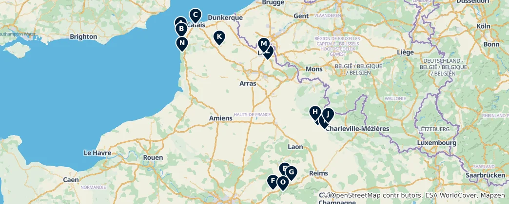 Map of Castles and Forts