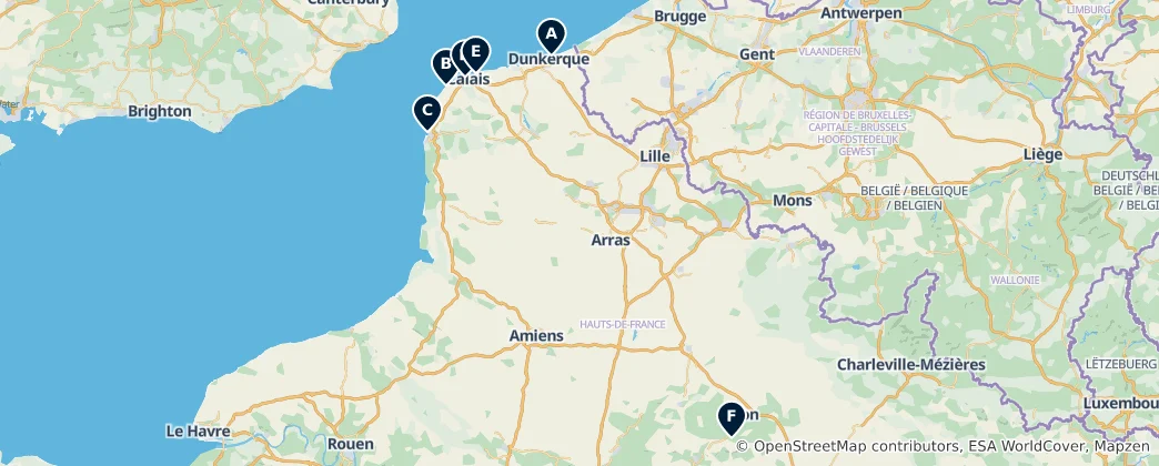 Map of Coastal Beach Escapes