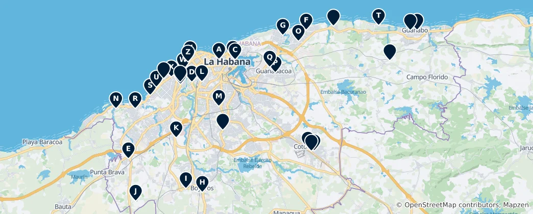 Mapa Havana Food Hubs