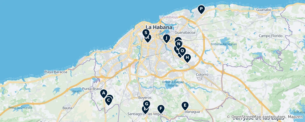 Mapa Havana Markets and Shopping