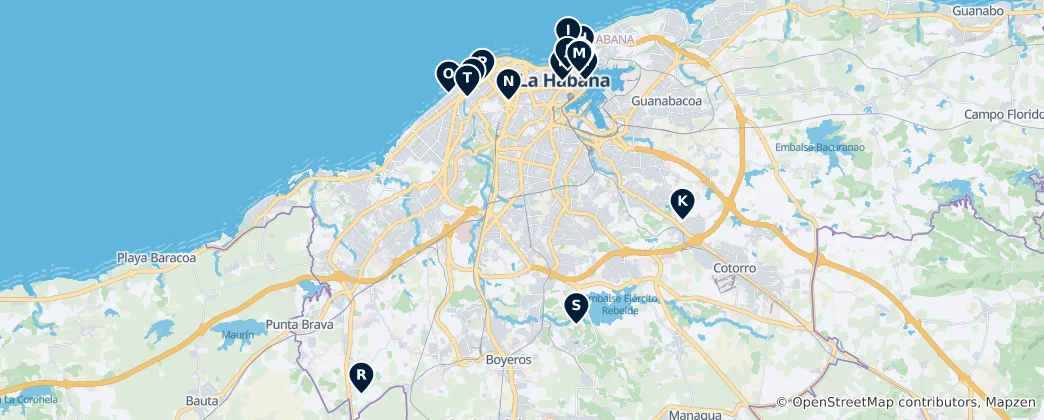 Map of Havana's Cultural Treasures