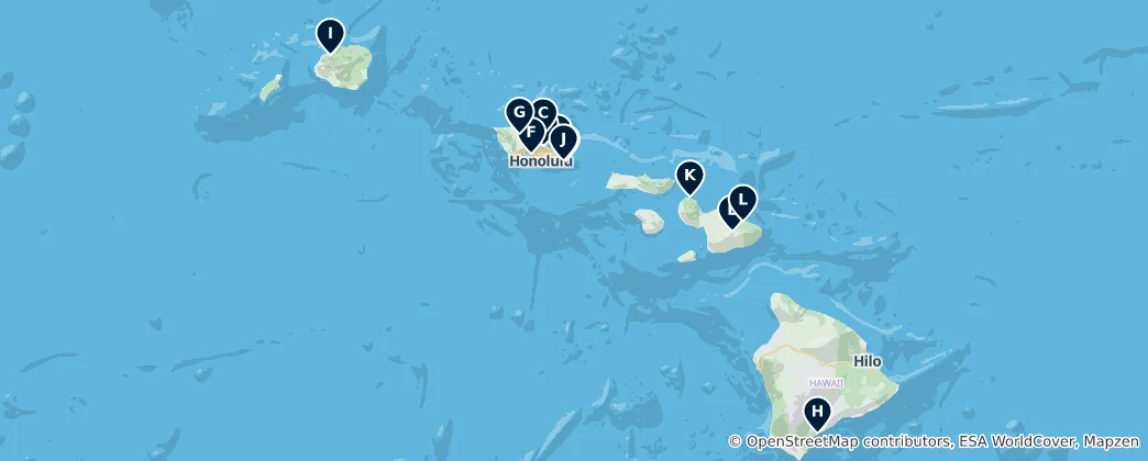 Map of Hawaii's Absolute Must-Sees