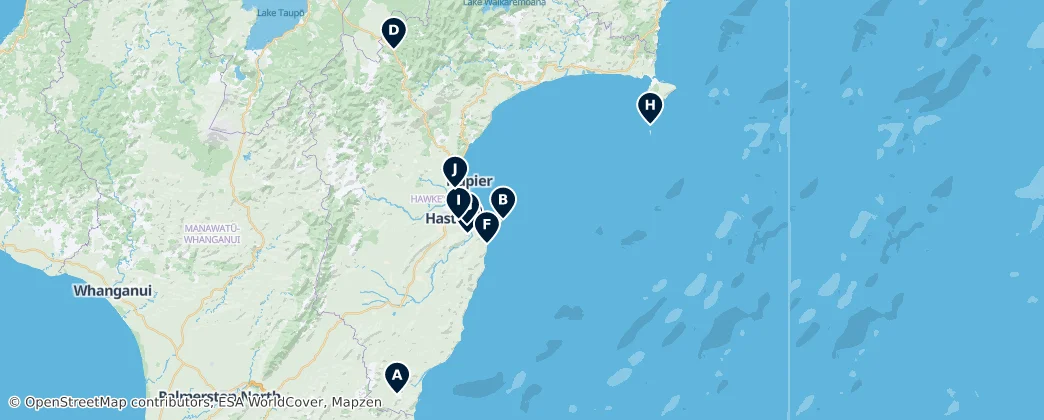 Map of Hawke's Bay Region Essentials