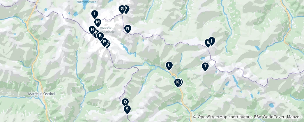Map of Majestic Mountains and Peaks